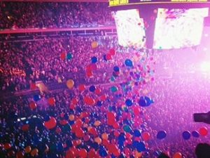 purple balloon drop