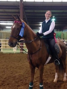 Laurie with Nina, the Official Horse of Lent Madness